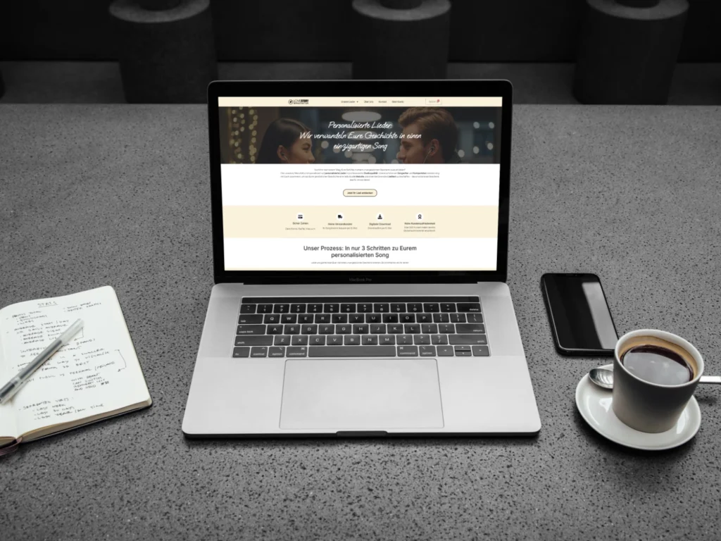 Lovestory Hompage auf Mac